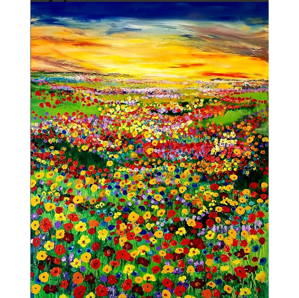 painting of poppies 36x48