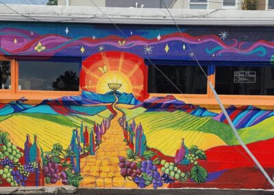 kates wine bar littleton mural